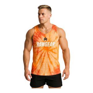 RAWGEAR Tie-Dye Tank Top~Size Medium~Orange/Yellow RG331 Bradley Martyn ~ L6 15